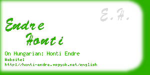endre honti business card